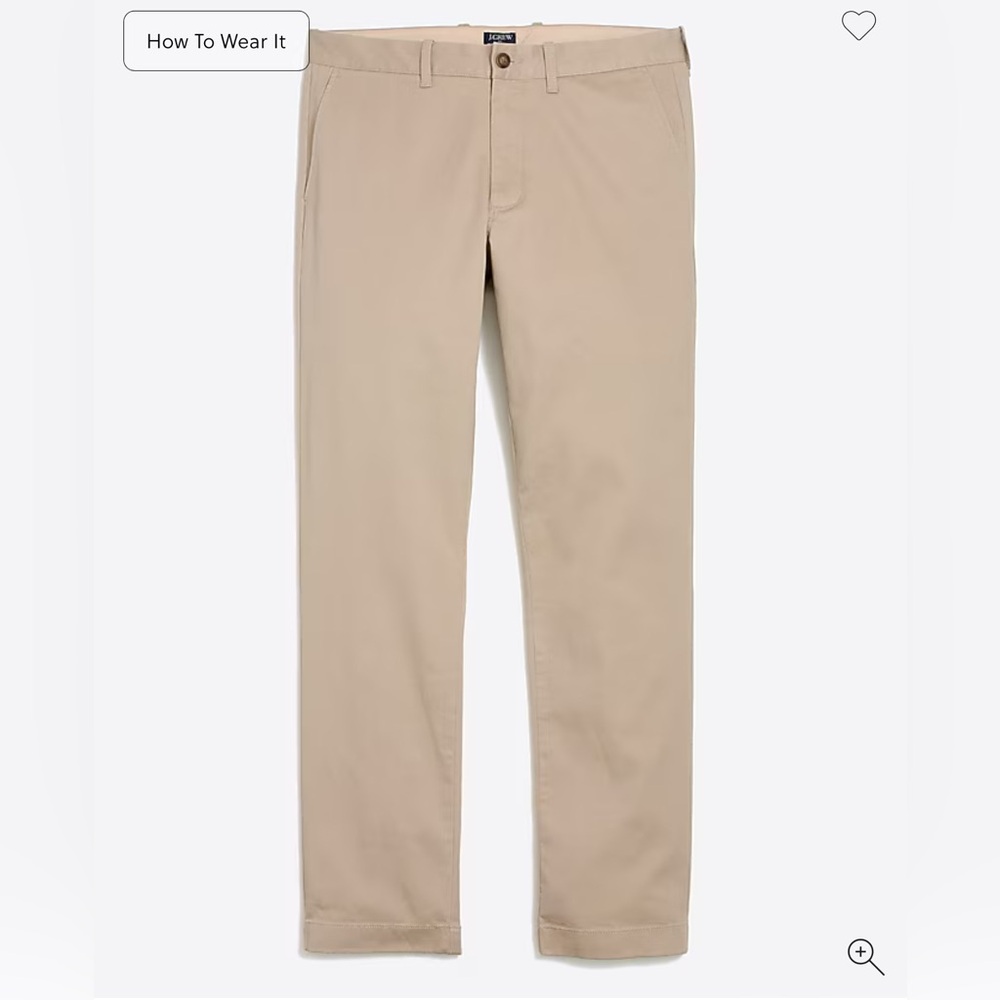 J. Crew Factory Men's Straight-do flex chino pant.  Khaki.  W 29 L 32